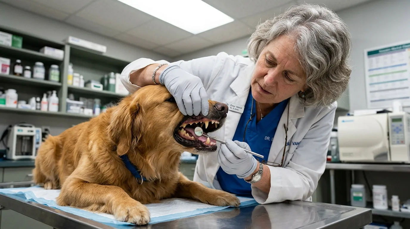Vieux chien qui claque des dents : causes et solutions